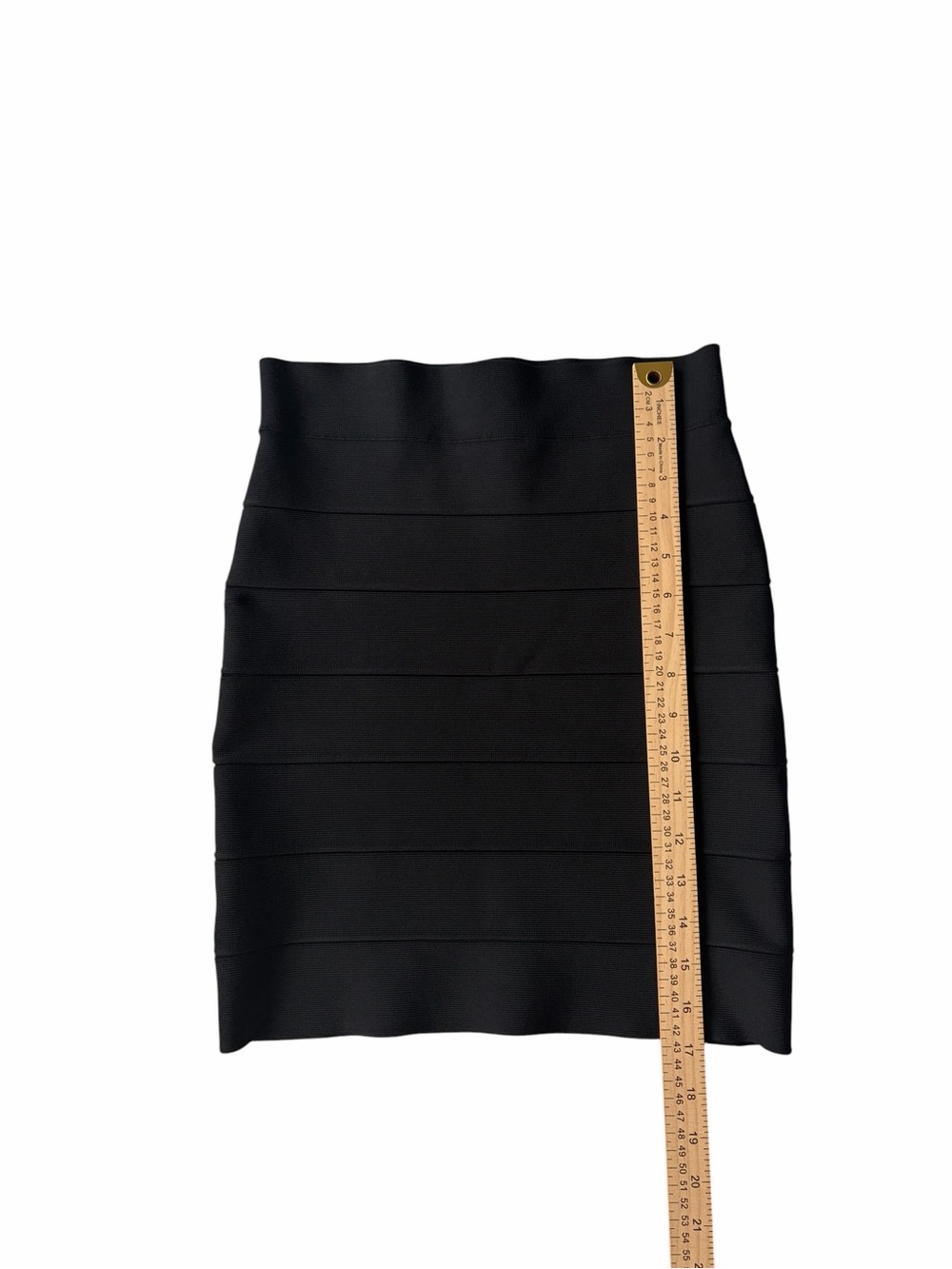 BCBGMaxAzria Simone Black Bandage Power Skirt Size Medium - Picture 4 of 7